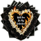 Black Burn Away Glitter Roses Bouquet