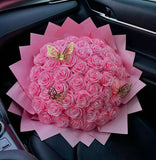 Pink Glitter Roses Bouquet Madeofrose®