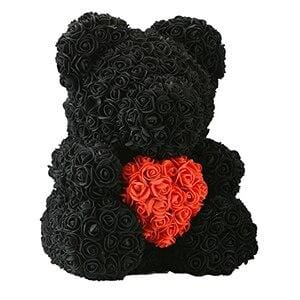 Rose Bear With Exclusive Bag⭐ - Madeofrose Black-Red-With-MADEOFROSE-Bag