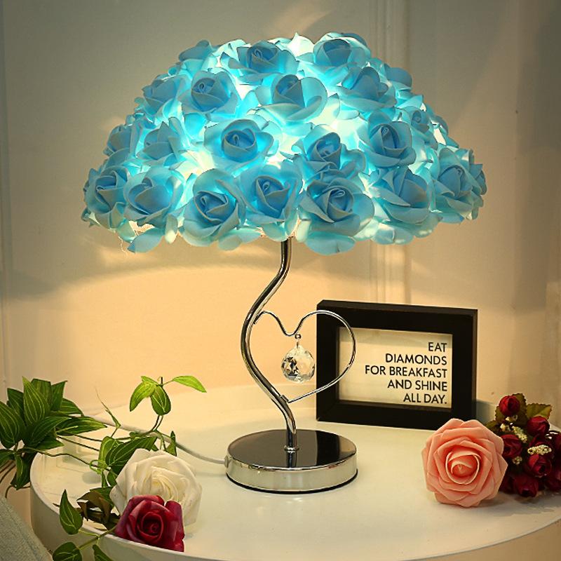 LED Red Rose Tree Lamp -  Blue