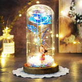 Mother's LED Galaxy Rose In Glass -  Galaxy-LoveMom