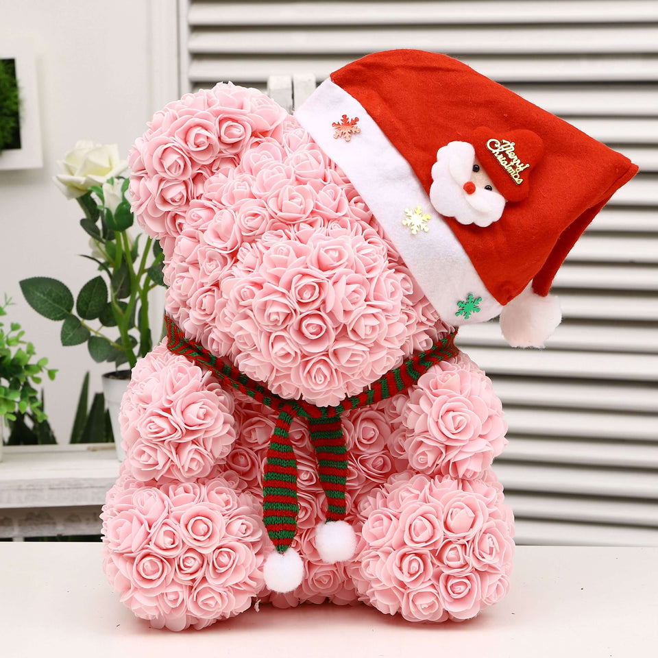 Christmas Luxury Rose Bear - Madeofrose