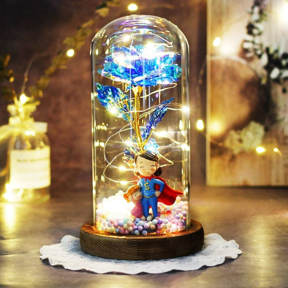 LED Galaxy Rose In Glass -  Galaxy-SuperMom