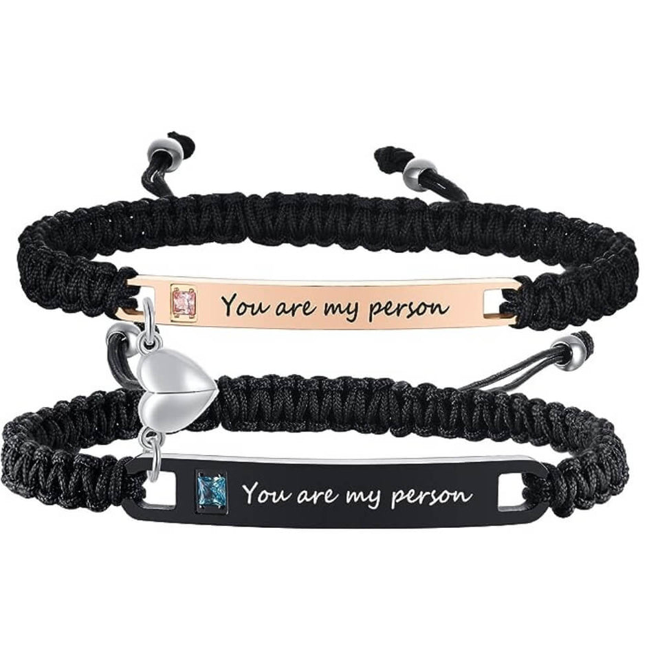 Customized Couple Bracelet Set - Personalized Gift for Men and Women