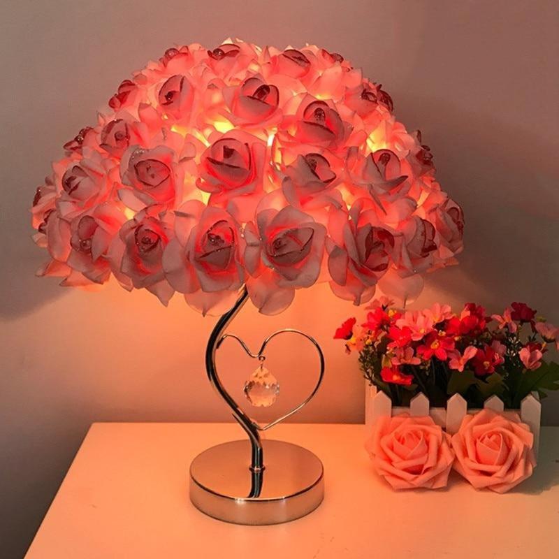 LED Rose Tree Lamp -  Pink