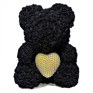 Limited Edition Pearl Heart Bear made of rose