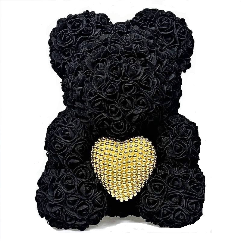 Limited Edition Pearl Heart Bear made of rose