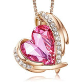 Heart Necklace -  Pink