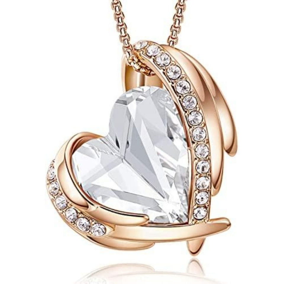 Heart Necklace -  White