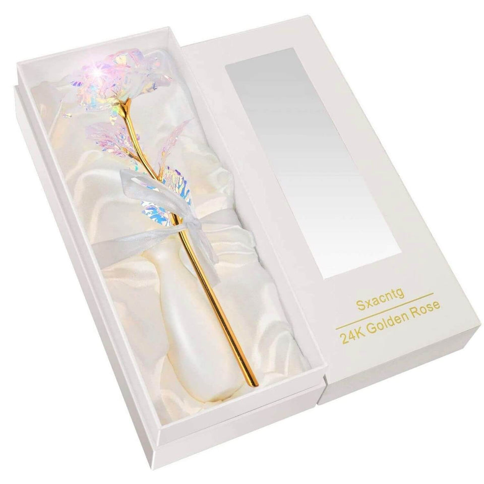 Galaxy Rose With Vase [NEW 2025 Design] - side view