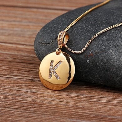 Custom Letter Necklace Pendant -  K