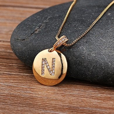 Custom Letter Necklace Pendant -  N