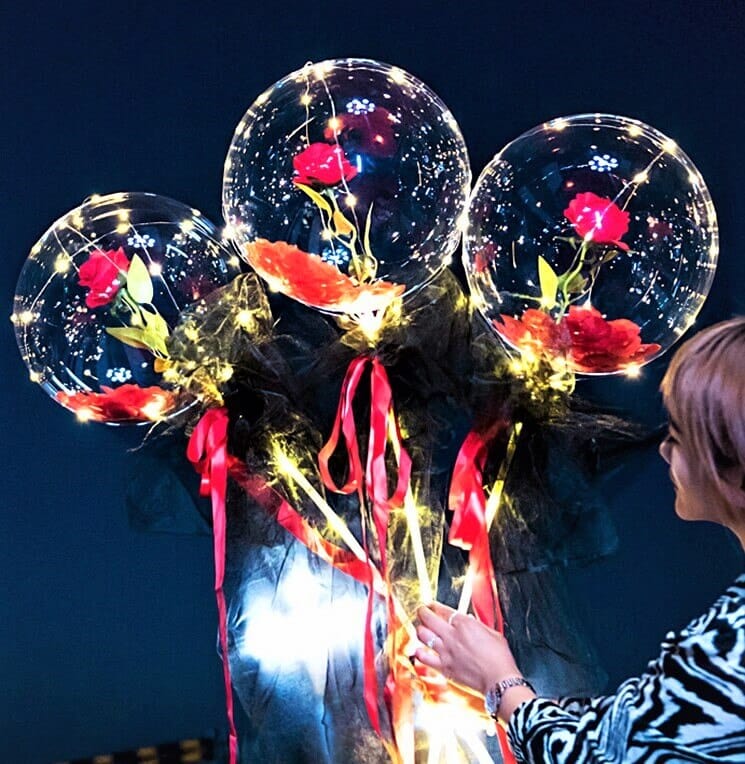 LED Balloon Rose Bouquet - Madeofrose Red-7PCS-65-OFF