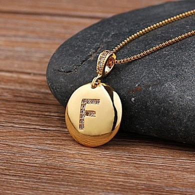Custom Letter Necklace Pendant -  F