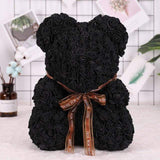 Luxury Rose Bear - black