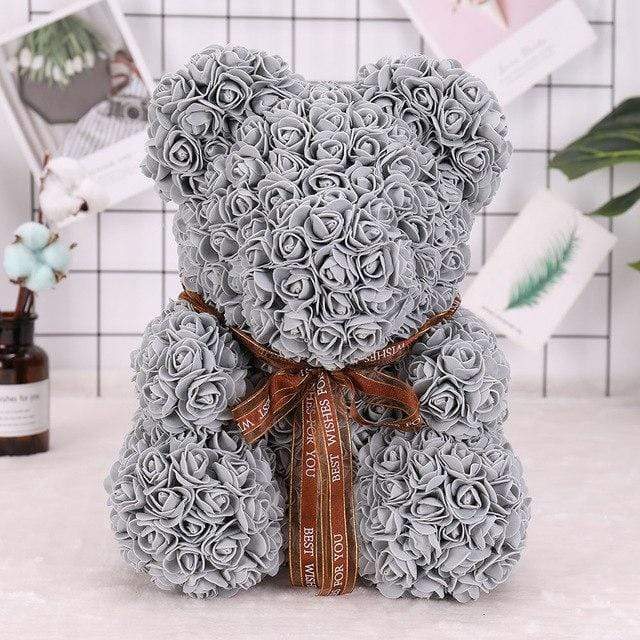 Luxury Rose Bear - grey