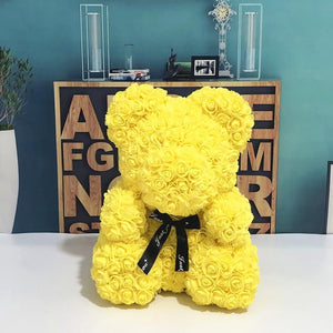 Luxury Rose Bear Yellow -  40-cm-15