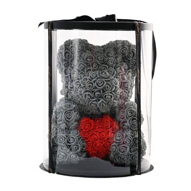Luxury Rose Bear With Round Gift box - Madeofrose