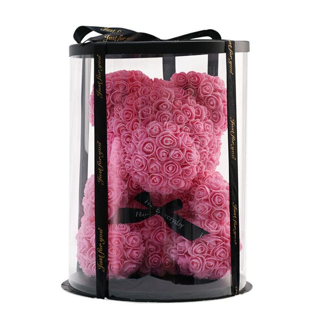 Luxury Rose Bear With Round Gift box - Madeofrose
