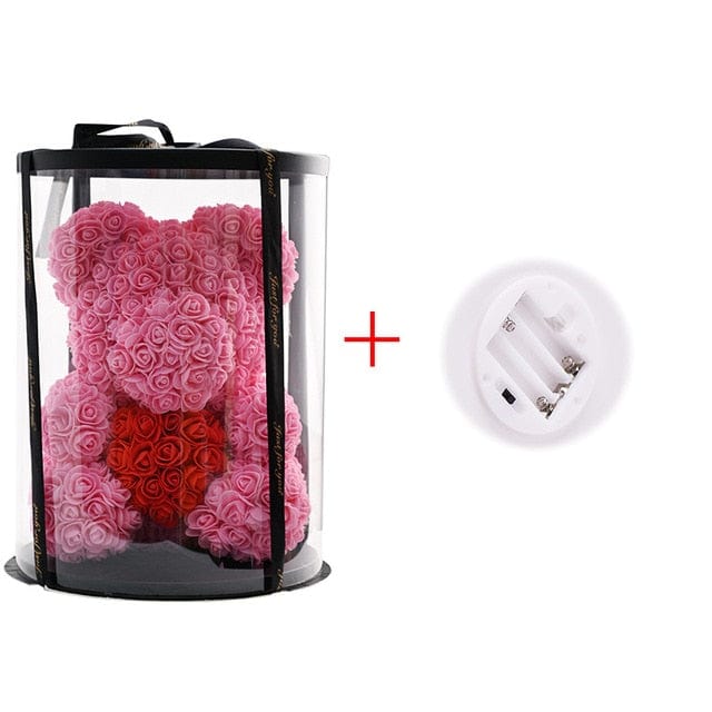 Luxury Rose Bear With Round Gift box - Madeofrose