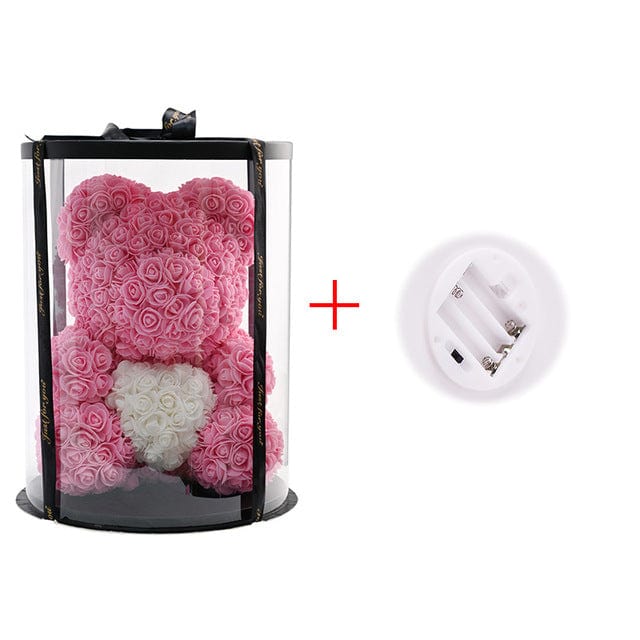 Luxury Rose Bear With Round Gift box - Madeofrose