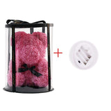 Luxury Rose Bear With Round Gift box - Madeofrose