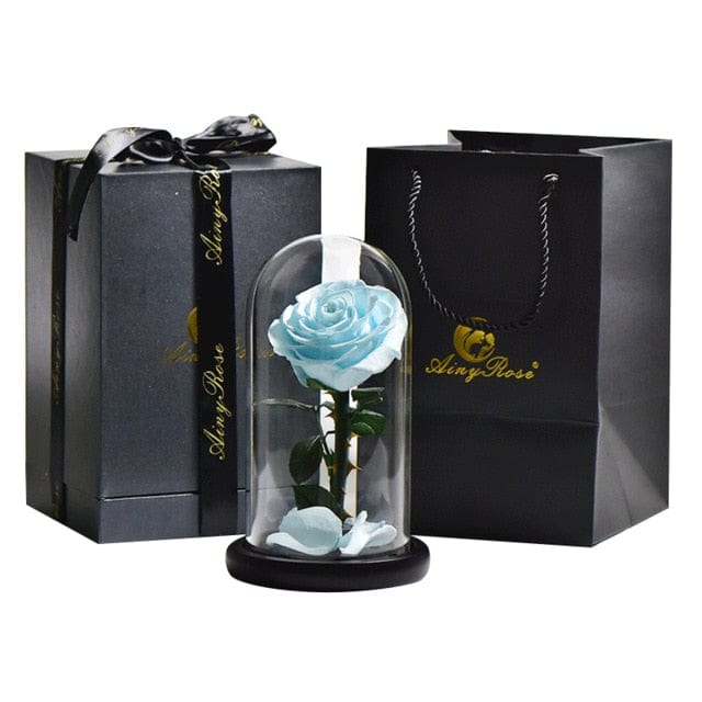 Preserved Rose In Glass Dome + Gift Box - Madeofrose