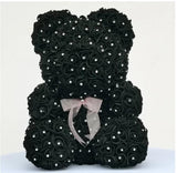 Diamond Exclusive Rose Bear -  Black-10-Inch-25-Cm