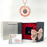 Luxury Rose Box With Necklace -  Forever-rose-box-rose-gold-necklace