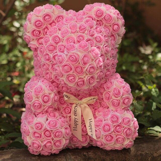 Two Tone Luxury Rose Bear - Madeofrose