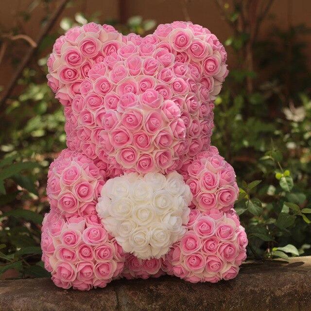 Two Tone Luxury Rose Bear - Madeofrose