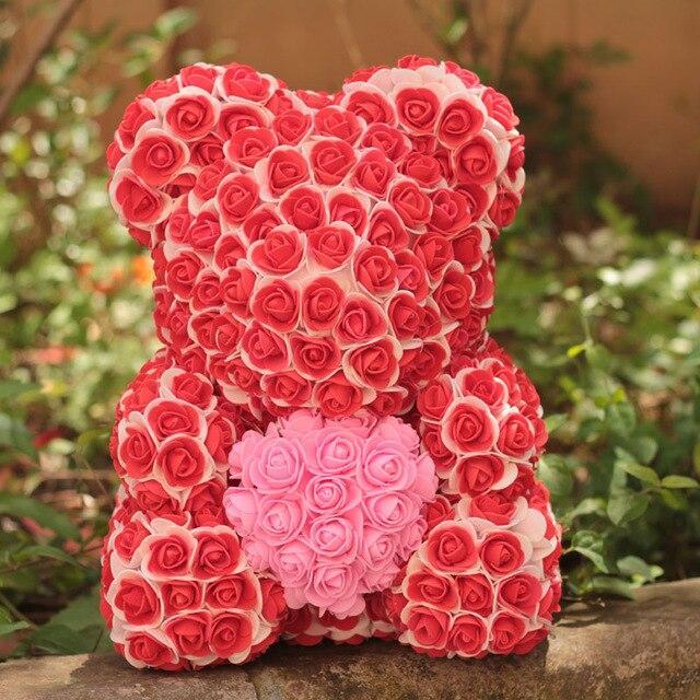 Two Tone Luxury Rose Bear - Madeofrose